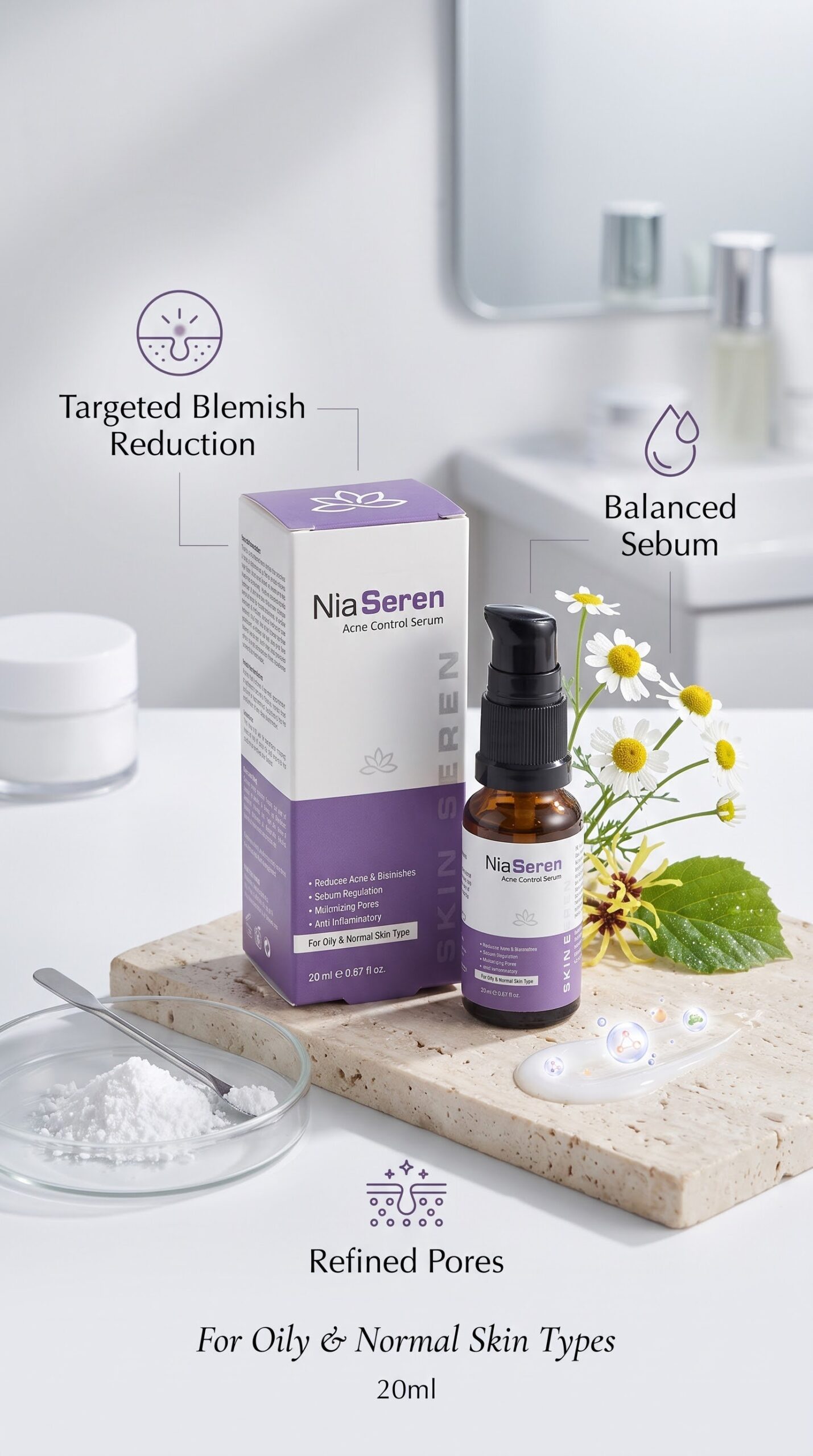 NiaSeren Acne Control Serum for Oily & Acne-Prone Skin - Image 2